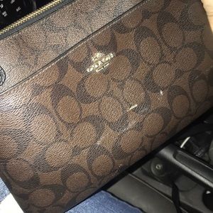 Brown leather coach crossbody! ❣️